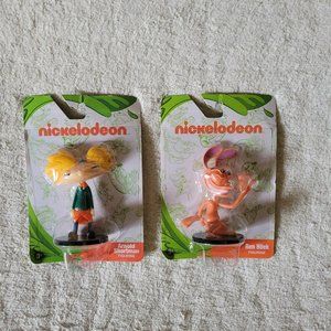 Nickelodeon Arnold & Ren from REN & STIMPY Mini Figures/Cake Toppers Set of 2